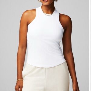 Fabletics high neck rib built in bra tank